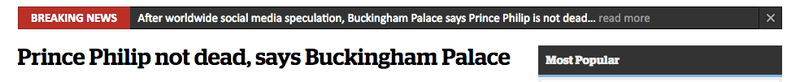 Illustration for article titled 95-Year-Old Prince Philip Is Not Dead, But He Is Retired